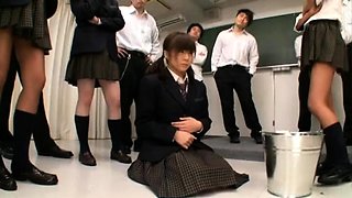 Asian schoolgirl enjoy group sex