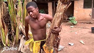 Horny African Plays With His Handmade Toy