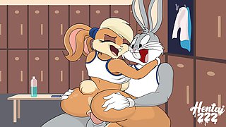 Bunny Riding Bugs and Receiving a Creampie