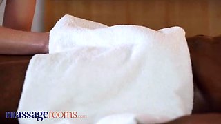 Young Czech babe Lady Bug gets deep fucked by big black cock in massage room