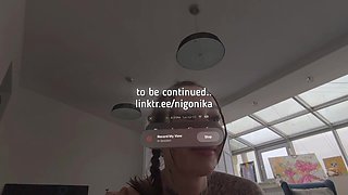 Exclusive Homemade - Flora May Sucking Dick - Filming Apple Vision Pro Test Without Sound