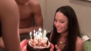 Unforgettable college orgy as a birthday present