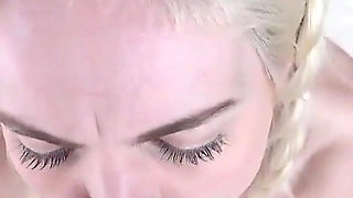 Carly Rae Summers Amazing Big Fake Tits Blonde British POV Deepthroat Blowjob and Cum Swallow