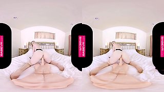 Charlotte Stokely, Virtual Reality And Lina Paige In Blonde Babe Needs De-stress Sex