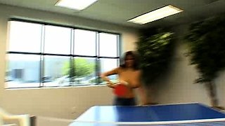 Beautiful Brunette Big Boobs Rides Fake Cock