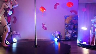 Amateur striptease and Solo masturbation