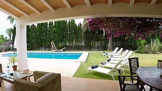 Marcello Bravo And Little Caprice In Beauty Tries In The Pool To Perform An Underwater Blowjob To A Sports