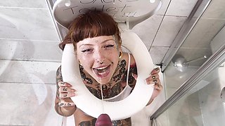 Piss Hungry Slut Deepthroat and Mess
