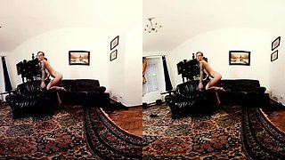 007 - Foxy Sanie - Skinny Redhead Striptease Fingering