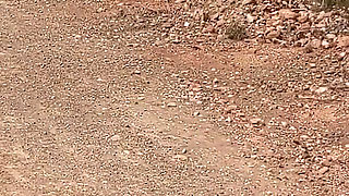 Outdoor Toys, Squirting, Blow Job and Pee in the Desert - Car Exhibitionist