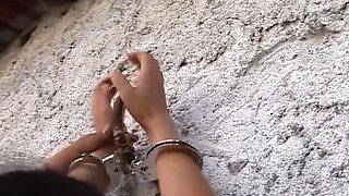 Tied German Whore Eats Cum After Hot Outdoor BDSM Action