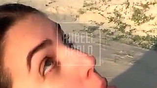 Hot Latina Shows off Her Tits and Has Intense Sex on the Beach with Her Boyfriend - Real Amateur