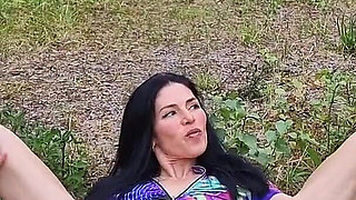 Spreading and Gaping Outdoors in Public Park