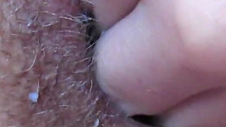 Close up pussy fingering after orgasm