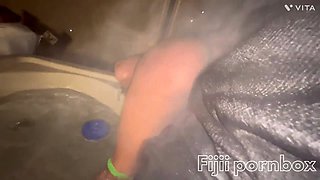 My Stepdad Sneaked Into the Hot Tub Fuck My Lesbian Pussy Live on Kick Streaming