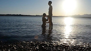 Wide Open at the Beach and Risky Fishing Fuck