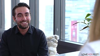 Foot Sex In My Corner Office - Brooklyn Chase & Logan Pierce