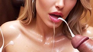 BBC Hot Sex with Slut Wife Mia and Oliver in Sauna, Blonde Suck Black Dick, Bukkake,sucking Big Black Cock, Hotwife
