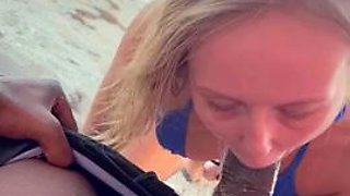 NATALIA QUEEN - BLOWJOB ON THE BEACH