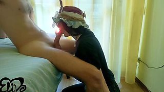 ElivaLove Handcuffed & Throat Filled - Amateur Blowjob & Cum in Mouth