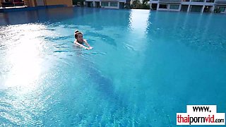 Buxom amateur porn Thai whore relaxing on cock
