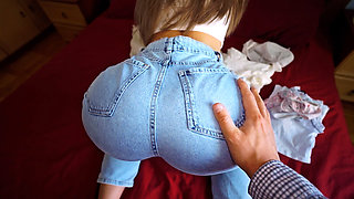 Stepbrother helps stepsister clean her room...but things got dirty...