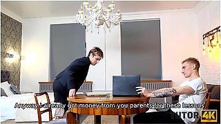 Janine Hard And Martin Spell - Sex With Stud Is Inappropriate But Tutor Cant Resist Having It