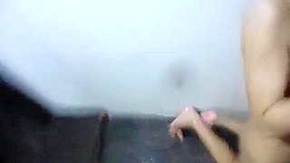 Blowjob in shower ends with facial for Thai teen 18+