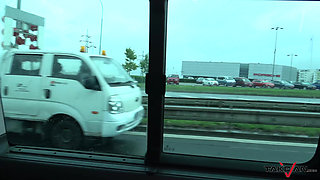 Student convinced to come with strangers in van and need to fuck