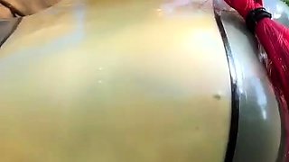 Amateur redhead shaves and masturbates