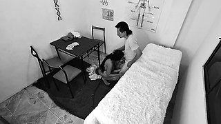 FFM Trio - Horny Old Man Has Sex in the Doctor's Office with His Busty Wife and the Curvy Doctor Joins in