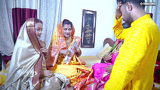 Desi Horny Indian Three Bhabhi Wants to Get Fucked by Their Dewar Like a Bhabhi's Groupsex Party ( Hindi Audio )
