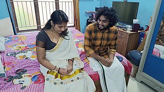 Mallu Couple First Night Video, First Night Sex, Kerala Saree First Night Hot Romance with Sex, Mallu Couple First Night Sex