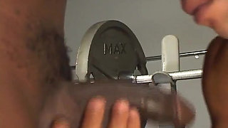 Black Twink Gets His Mouth and Ass Screwed by a Tattooed Dude at the Gym