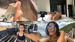 Vlog: a Day with Me - Nude Beach, Gym, Work
