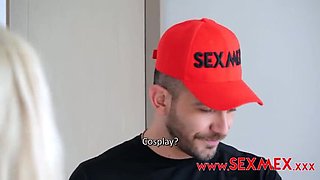 Naughty stepuncle tricks innocent Latina cosplayer into her first anal