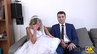 Dude lends his bride for an hour and his wife can take a nice pussy pounding