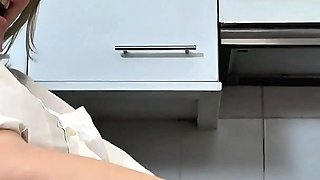 Domestic Slave Husband Fucked in the Kitchen