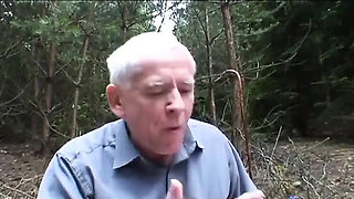 Young 19-Year-Old and Mature Elderly Threesome Fucking Hard at Picnic