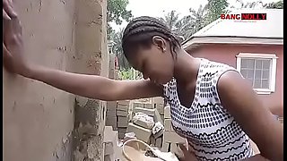 Brunette African girls like to work in the garden in the afternoon