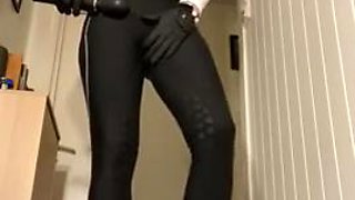 Equestrian kigurumi in pink and black