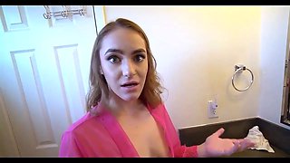 Step brother step sister helps step brother cum