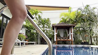 Amateur Outdoor Pool Piss Compilation - Grey Desire