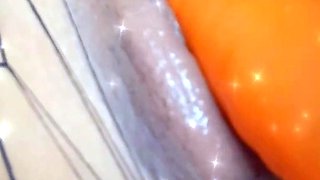 Blonde tight pussy babe solo toy fun in glamour masturbation