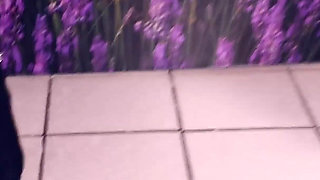 Public High Heels Walking, Worn Pantyhose and Foot Play