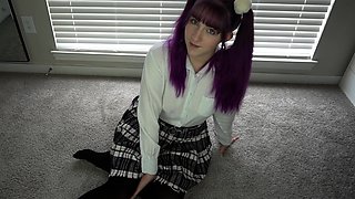 Blonde tight pussy babe solo toy fun in glamour masturbation