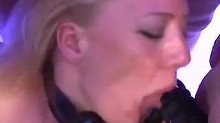 Hot blondie fucked in hardcore gangbang