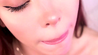 Slobbery Play with a Realistic Dildo