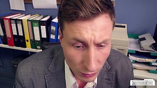 Jason Steel's Coquettish Power Ignites Passion in German Office