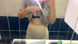 Amateur compilation of naked girls peeing in public